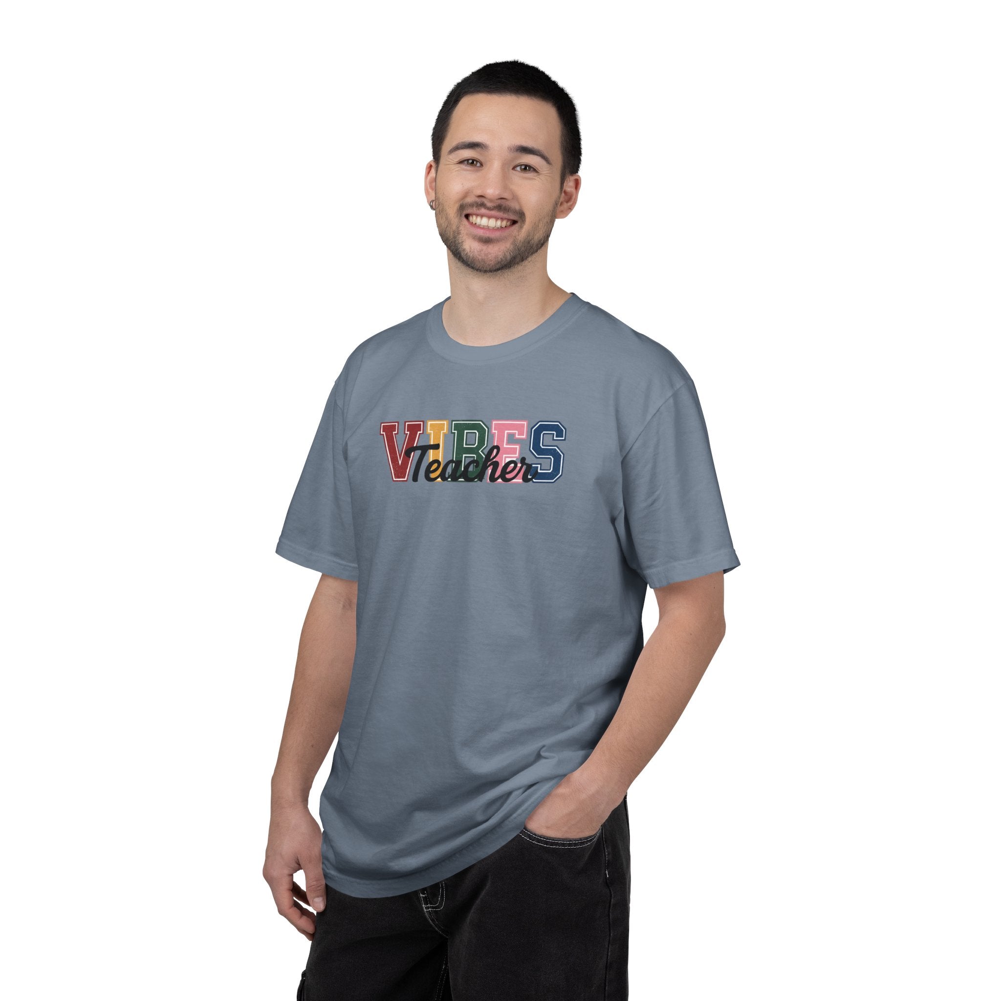 VIBES Teachers T-Shirt — Colorful Retro School Pride Tee