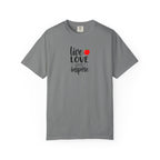 Live Love Inspire T-Shirt — Teacher Appreciation Apple Graphic Tee