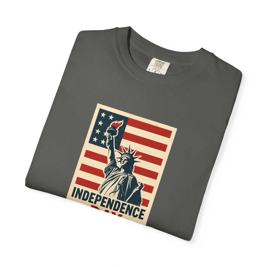 Independence Day T-Shirt – Statue of Liberty American Flag July 4th Graphic Tee
