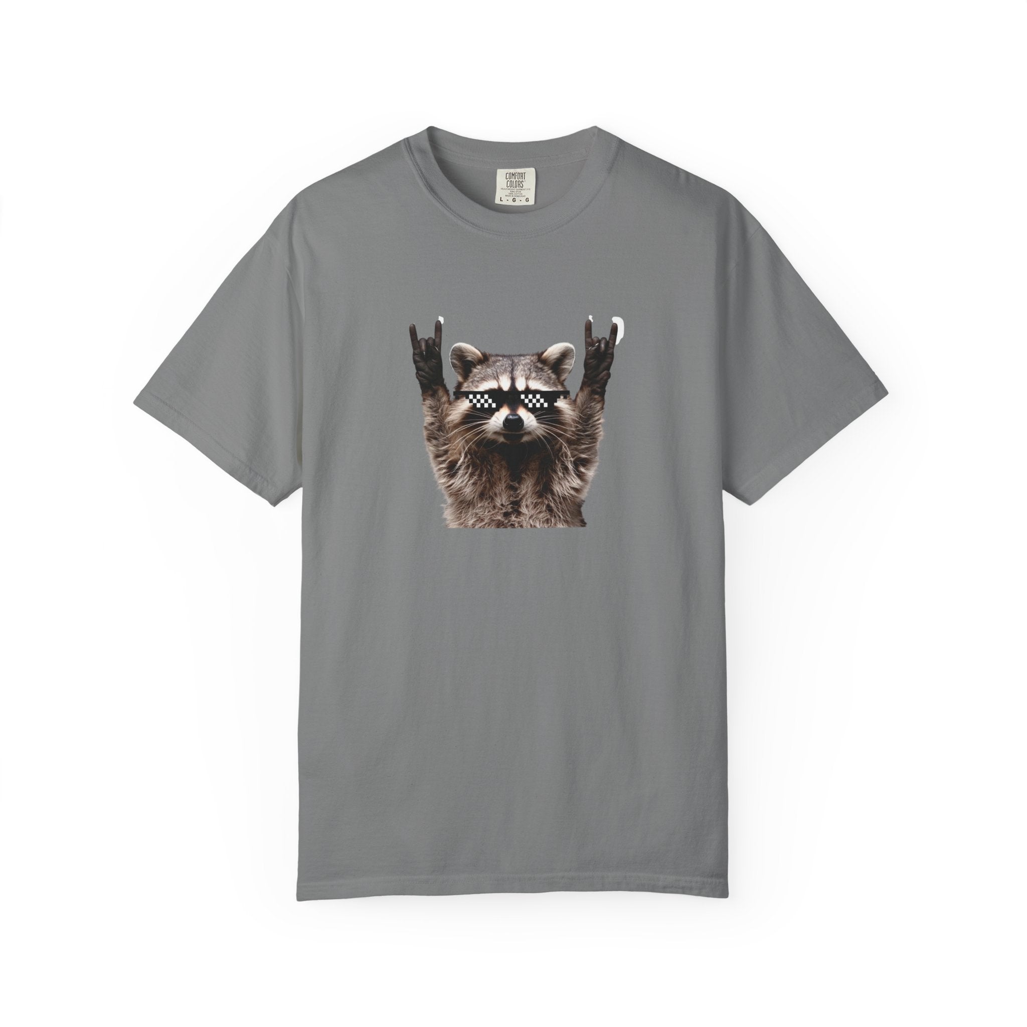 Rock On Raccoon T-Shirt — Cool Sunglasses Graphic Tee
