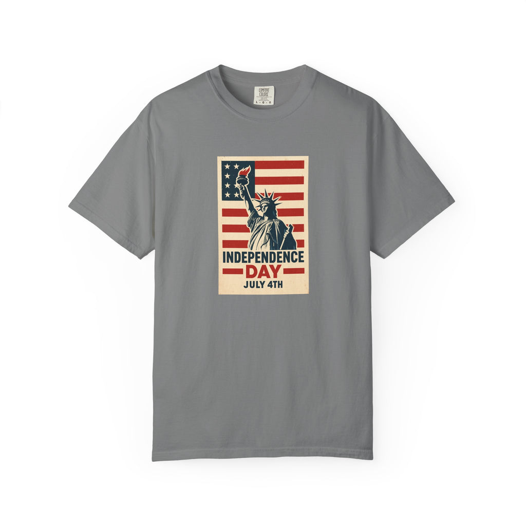 Independence Day T-Shirt – Statue of Liberty American Flag July 4th Graphic Tee