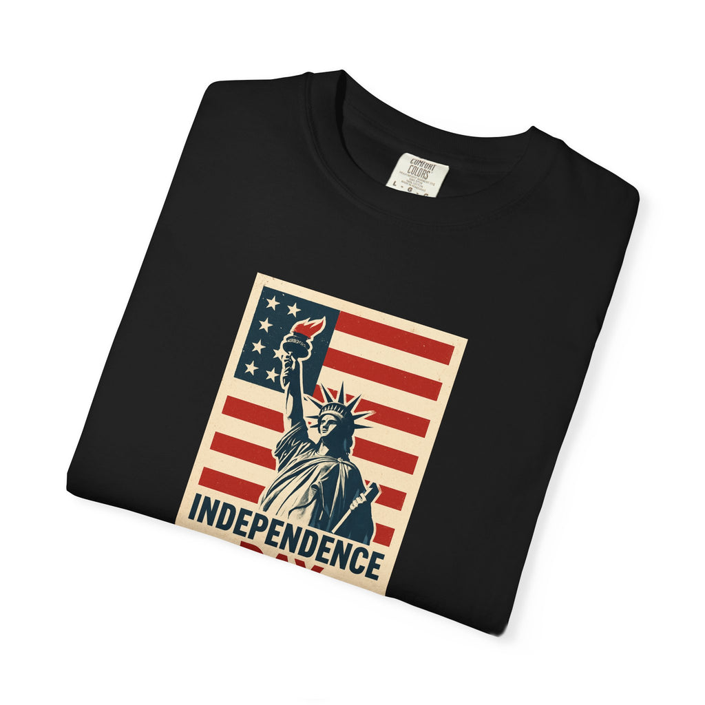 Independence Day T-Shirt – Statue of Liberty American Flag July 4th Graphic Tee