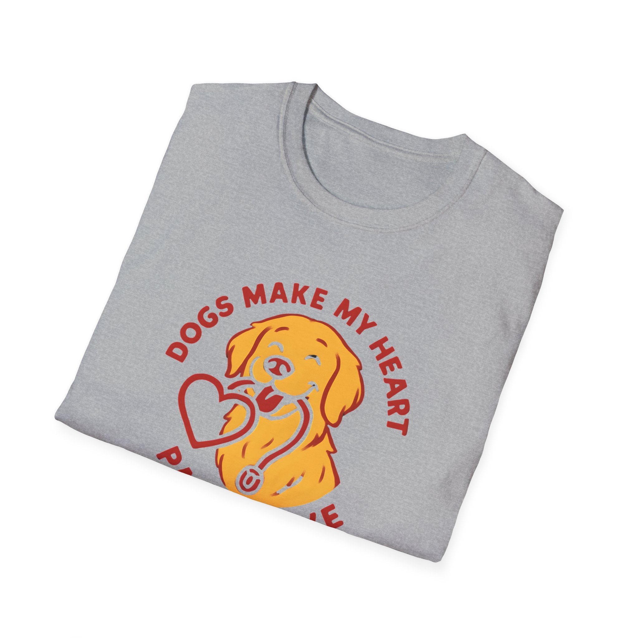 Dogs Make My Heart Pawsitive T-Shirt — Cute Dog Lover Graphic Tee