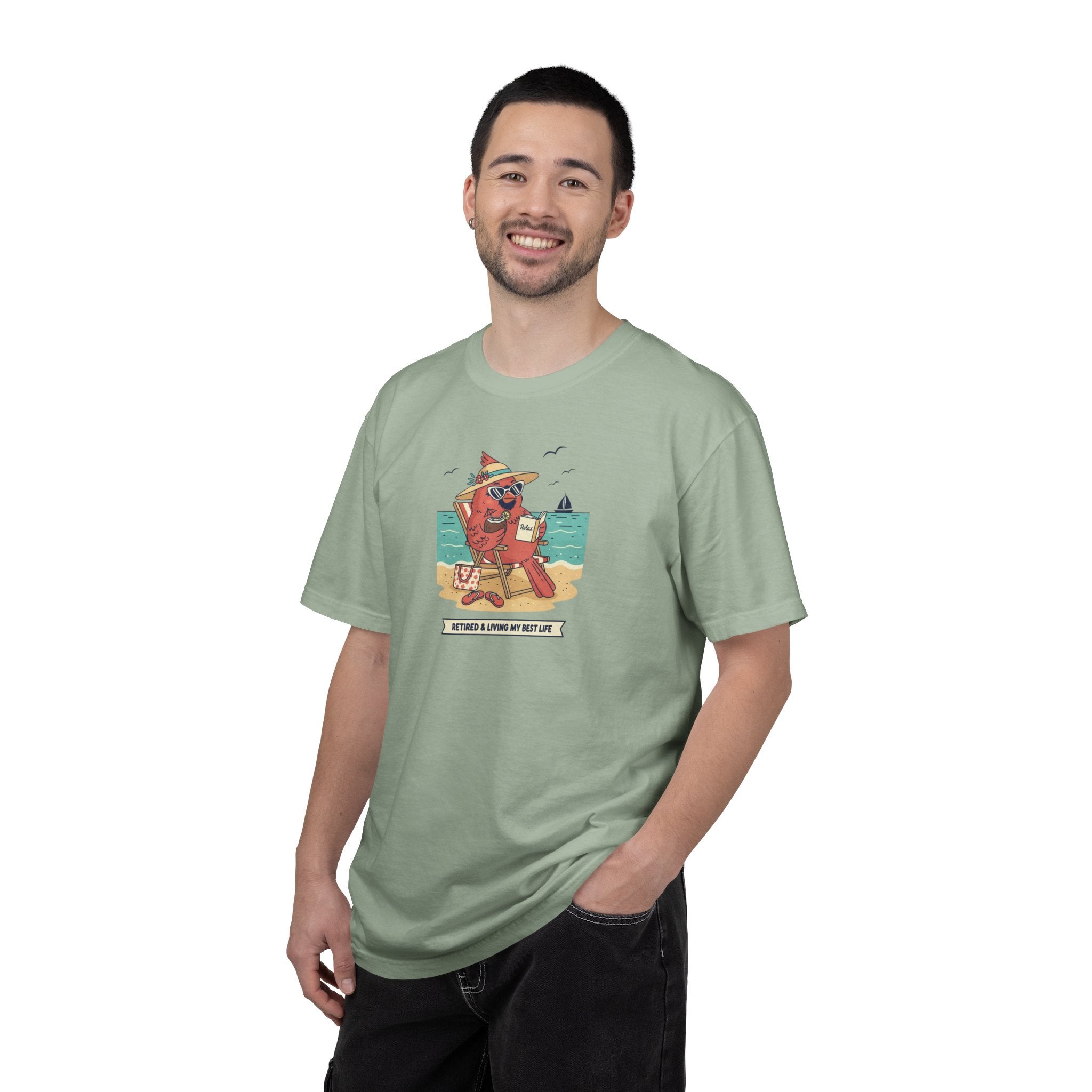 Beach Cardinal Relaxing T-Shirt — Retro Summer Tee