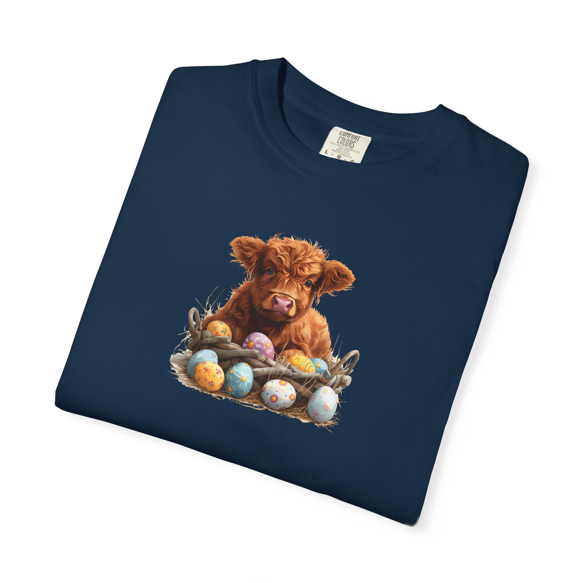 Highland Calf with Easter Eggs T-Shirt