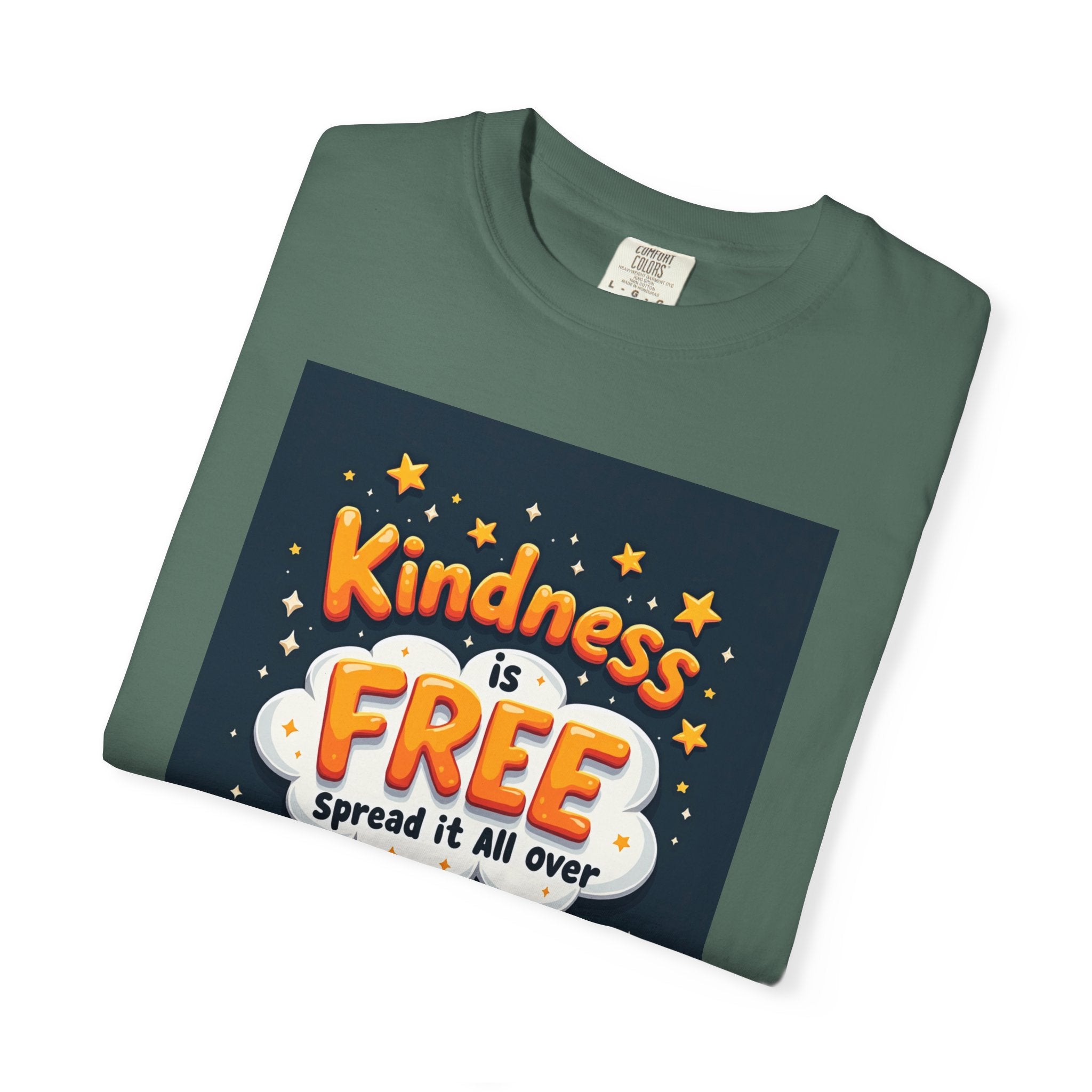 Kindness Is Free T-Shirt — 'Spread It All Over' Positive Graphic Tee