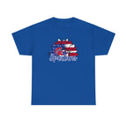 Bixby Spartans Patriotic American Flower T-Shirt
