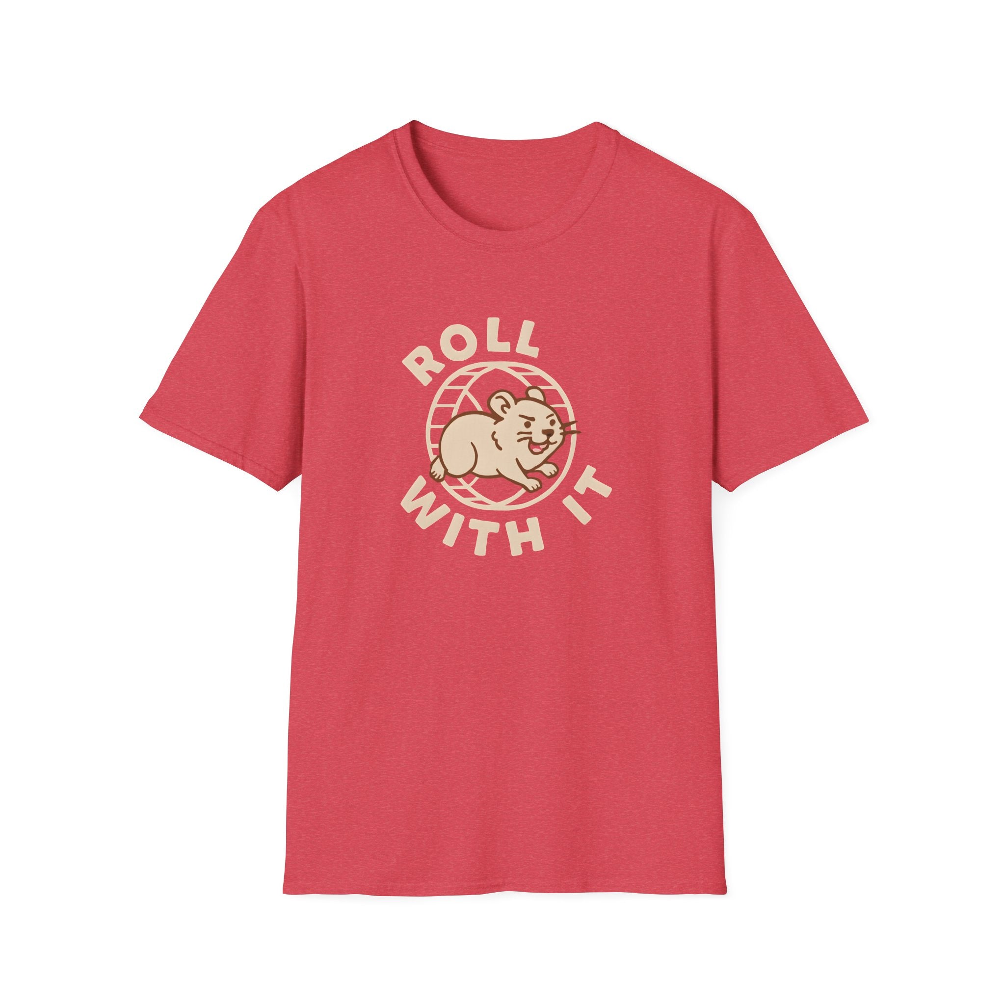 T-Shirt — "Roll With It" Cute Hamster Graphic Tee