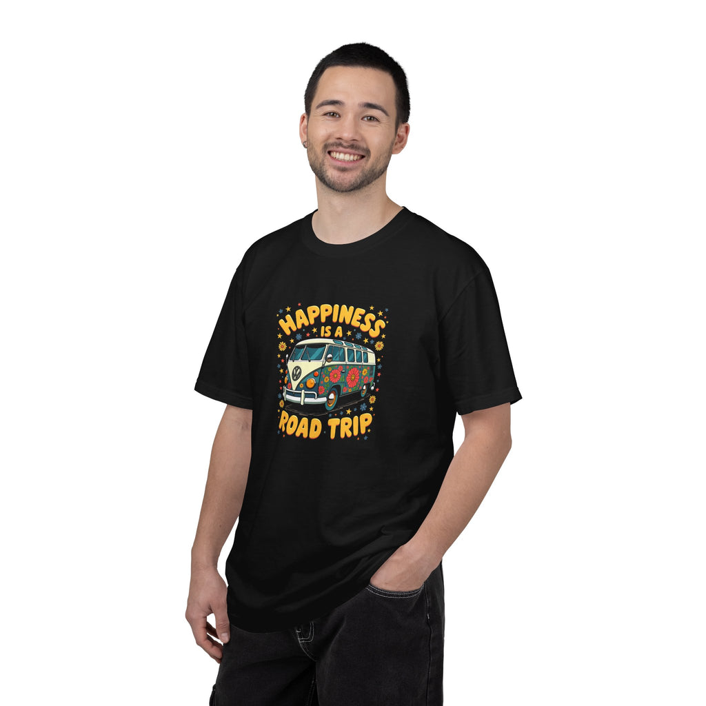 Road Trip T-Shirt — "Happiness Is A Road Trip" Vintage Camper Tee