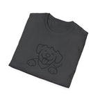 Dog Outline T-Shirt - Cute Happy Puppy Graphic Tee