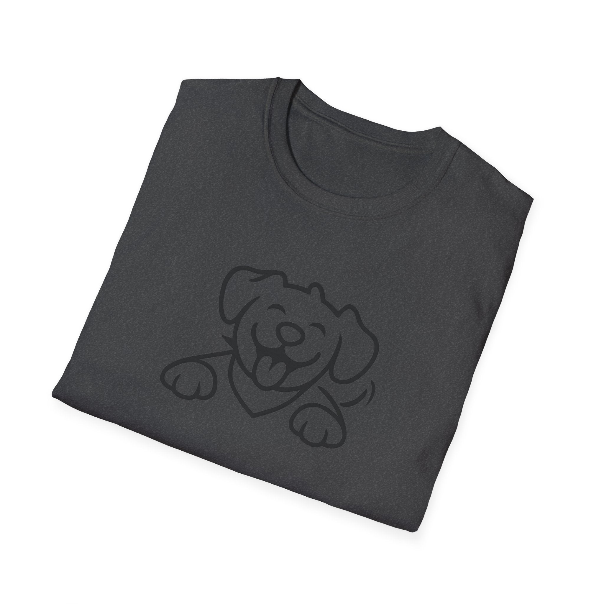 Dog Outline T-Shirt - Cute Happy Puppy Graphic Tee