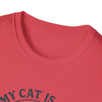 Cat Therapist T-Shirt — "My Cat Is My Therapist" Funny Cat Lover Tee