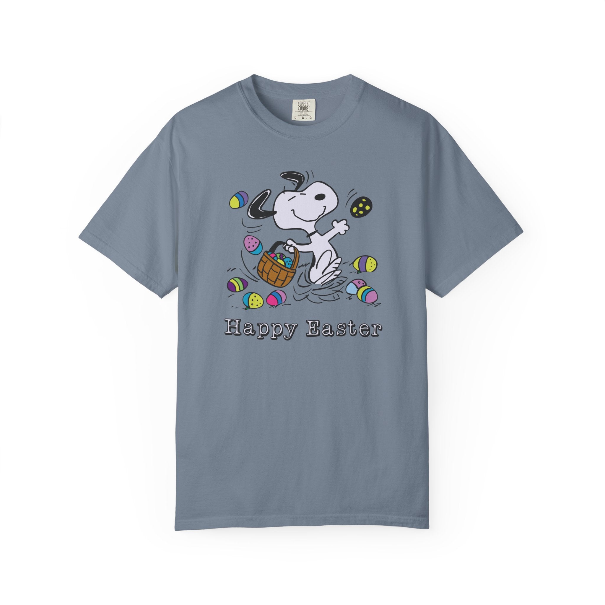 Easter Snoopy T-Shirt — "Happy Easter" Cartoon Egg Hunt Tee