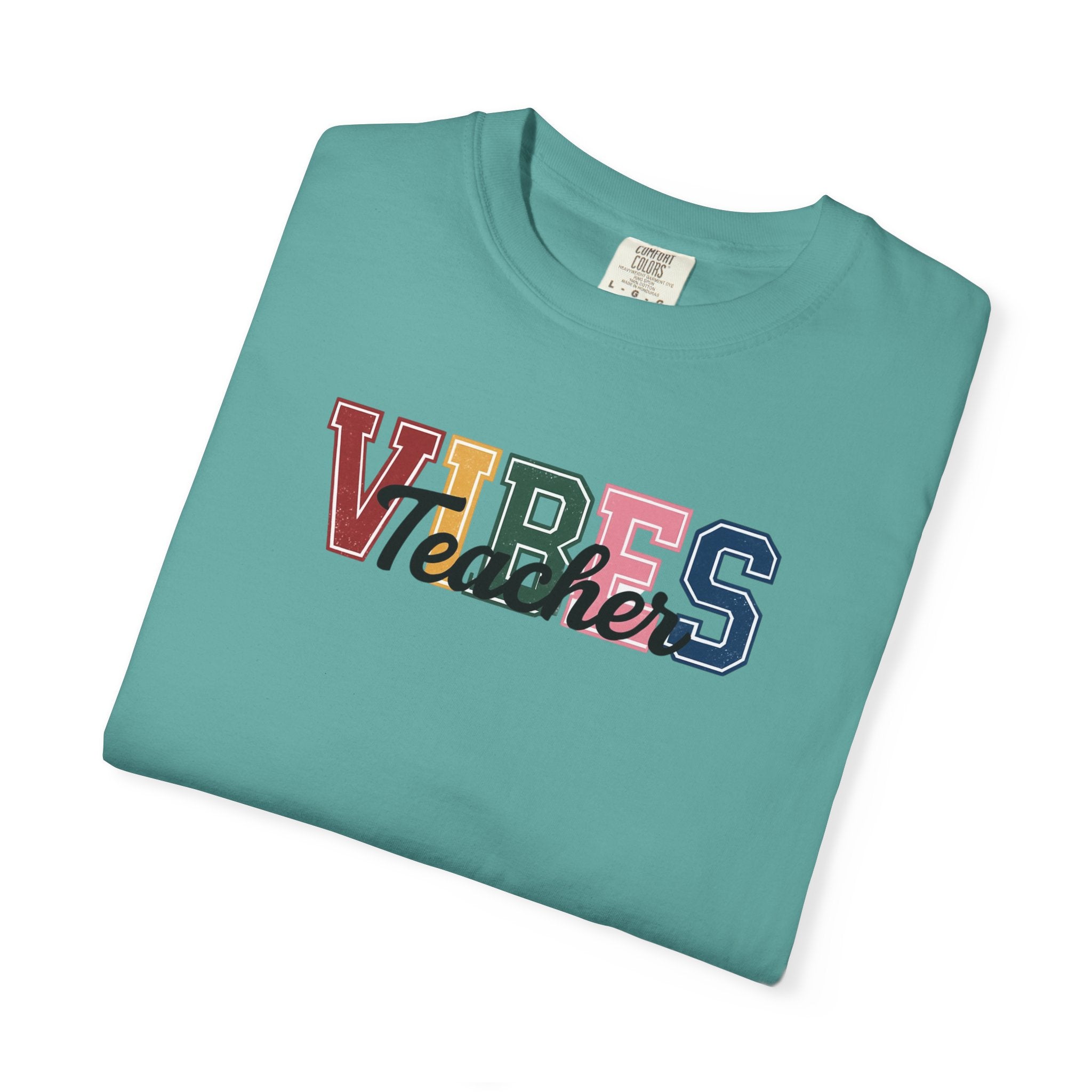 VIBES Teachers T-Shirt — Colorful Retro School Pride Tee