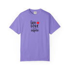 Live Love Inspire T-Shirt — Teacher Appreciation Apple Graphic Tee