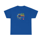 "In April We Wear Blue" Autism Awareness Floral Tee