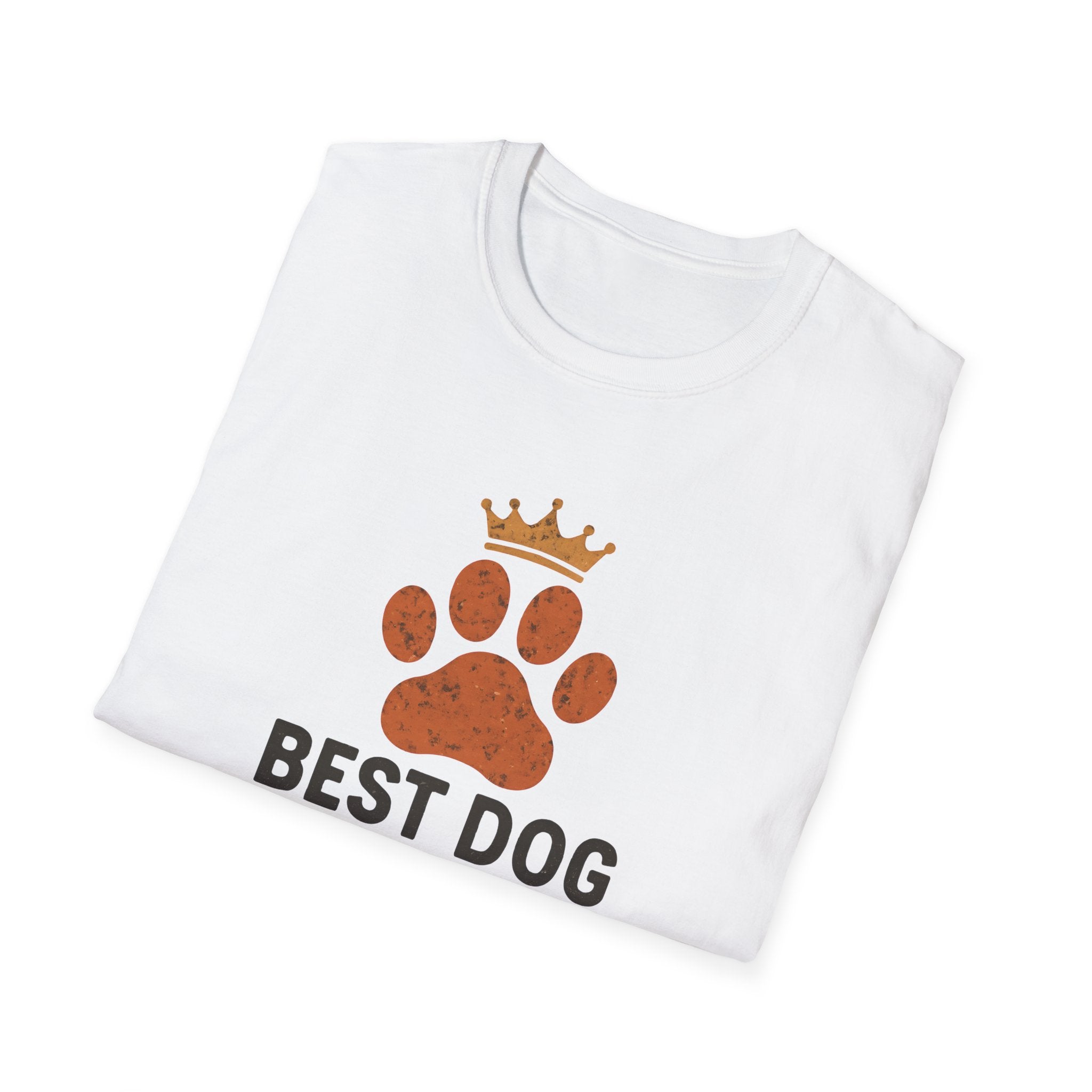 Best Dog Ever T-Shirt — Paw Print with Crown Dog Lover Tee