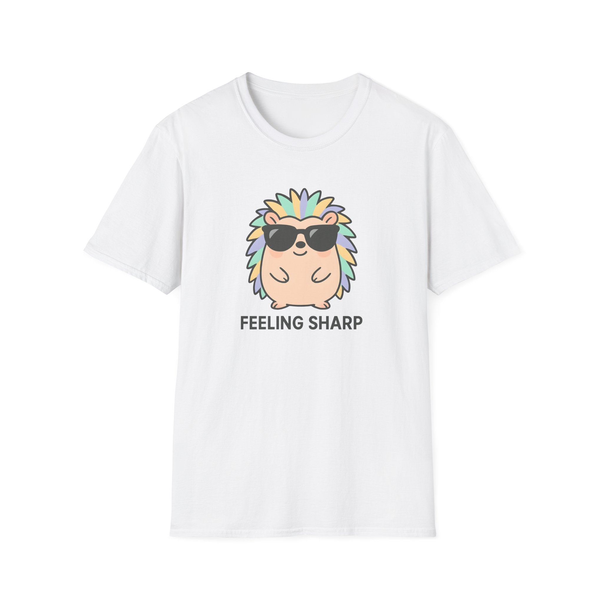 Feeling Sharp Hedgehog T-Shirt — Cute Sunglasses Prickly Cartoon Tee