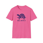 T-Shirt — "Roll With It" Turtle Skateboard Graphic Tee
