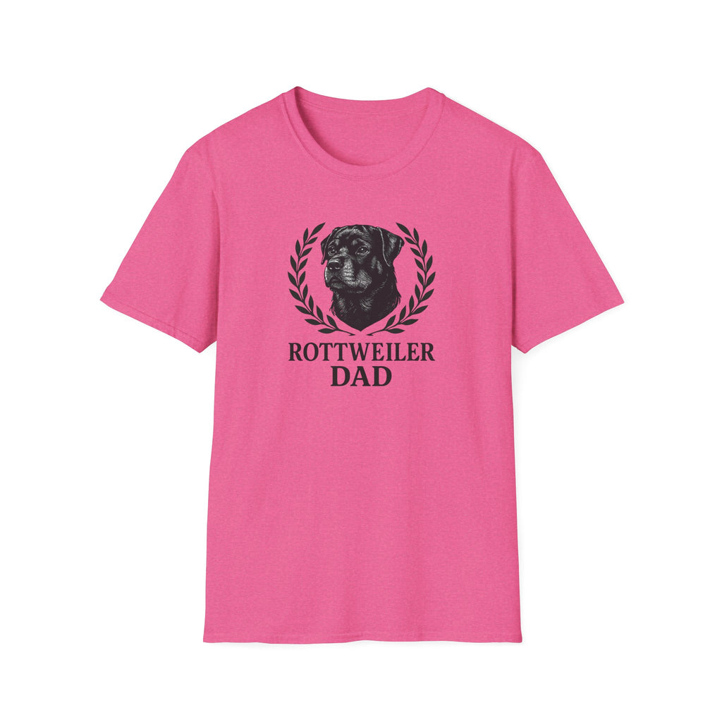 Rottweiler Dad T-Shirt — Dog Dad Tee with Rottweiler Portrait
