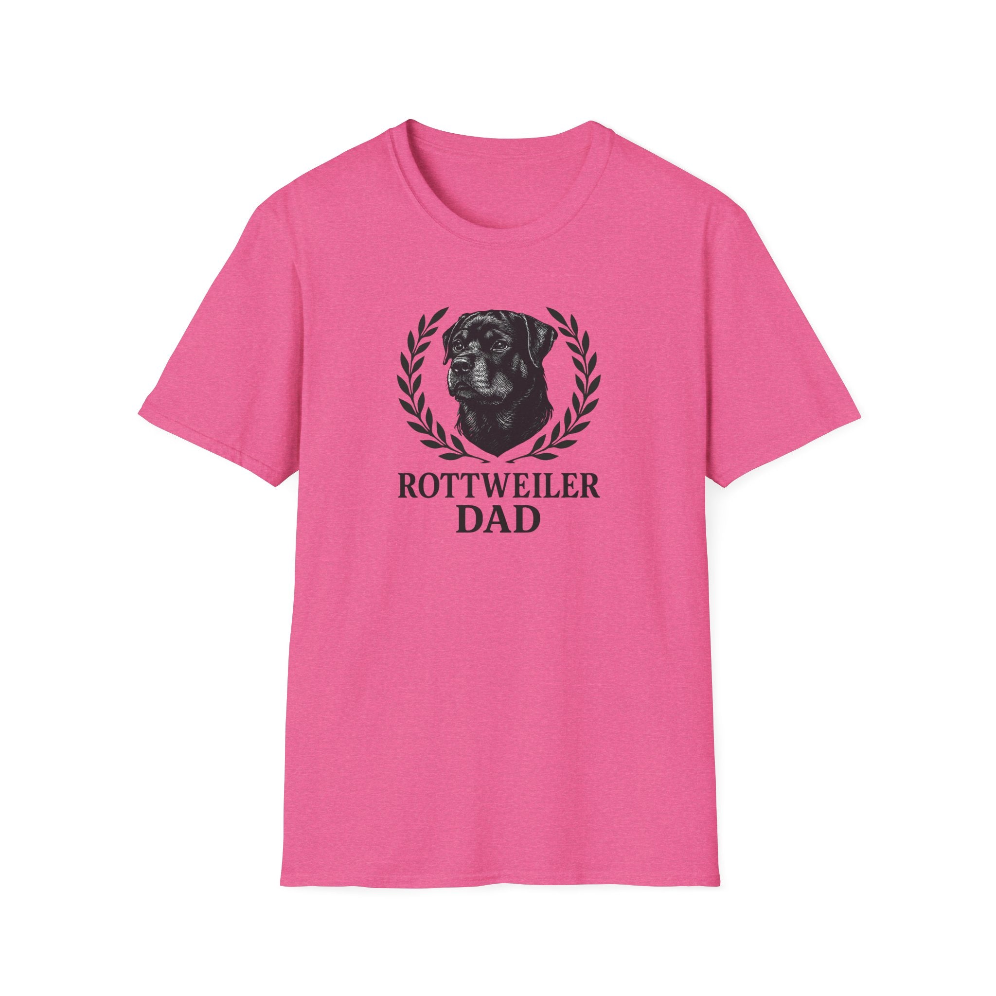 Rottweiler Dad T-Shirt — Dog Dad Tee with Rottweiler Portrait
