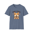 Paws & Coffee Corgi T-Shirt — Cute Dog Lover Coffee Tee