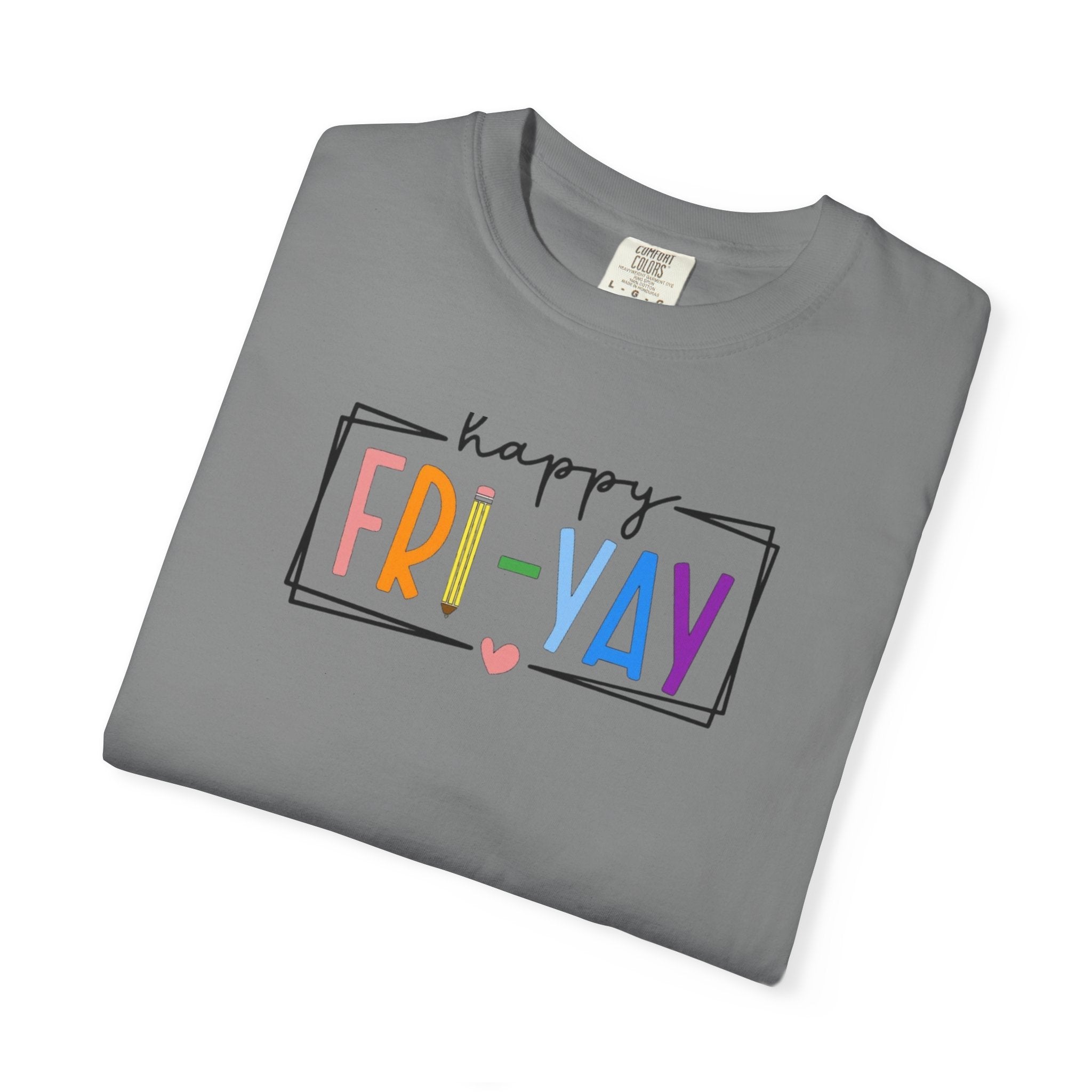 Fri-Yay T-Shirt — Colorful ‘Happy FRI-YAY’ Casual Tee