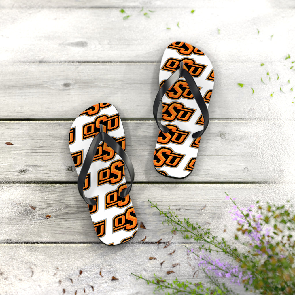 OSU Pattern Flip Flops – Oklahoma State Logo Beach Sandals