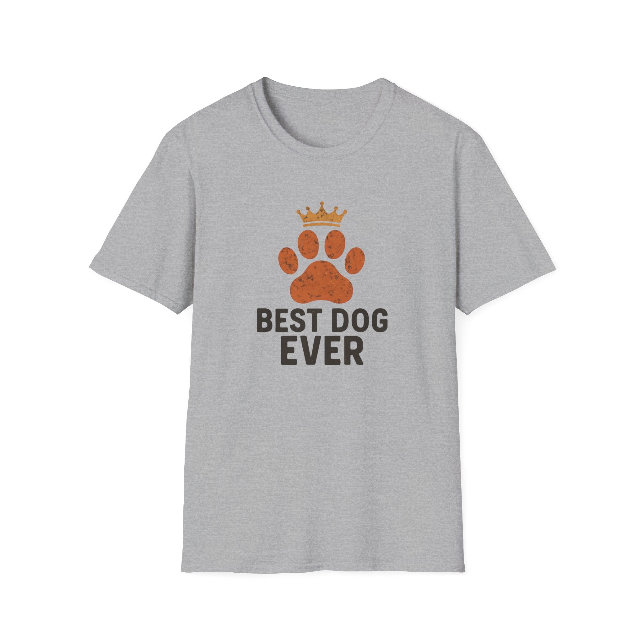 Best Dog Ever T-Shirt — Paw Print with Crown Dog Lover Tee