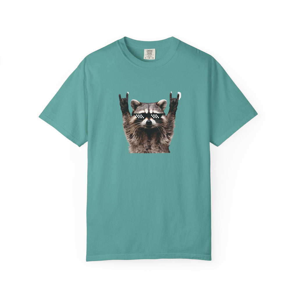 Rock On Raccoon T-Shirt — Cool Sunglasses Graphic Tee