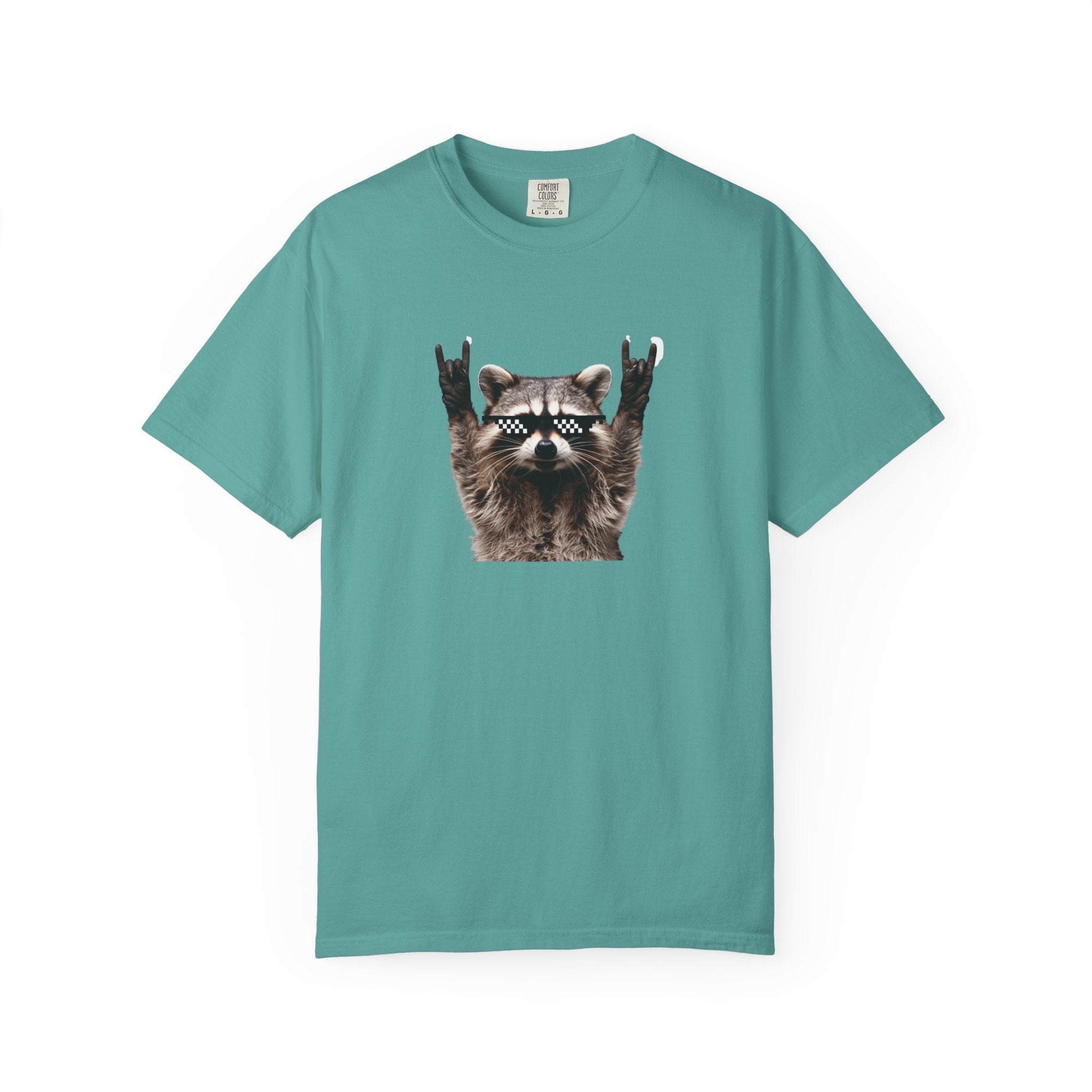 Rock On Raccoon T-Shirt — Cool Sunglasses Graphic Tee