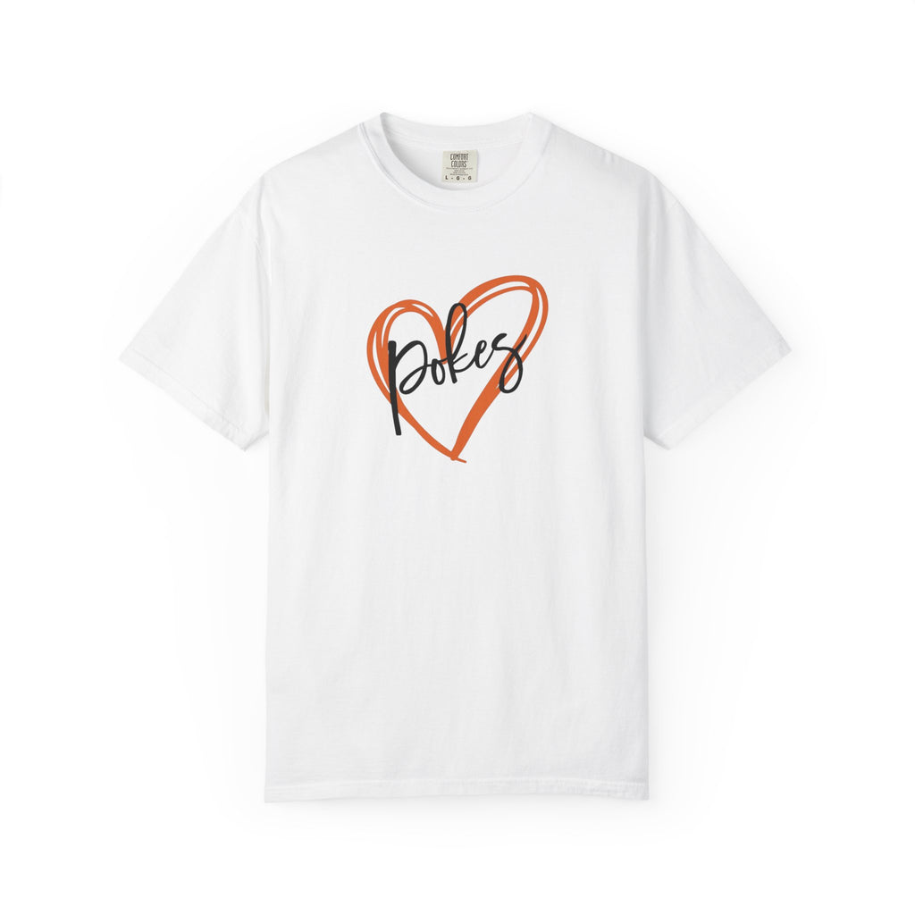 Go Pokes Heart Script T‑Shirt