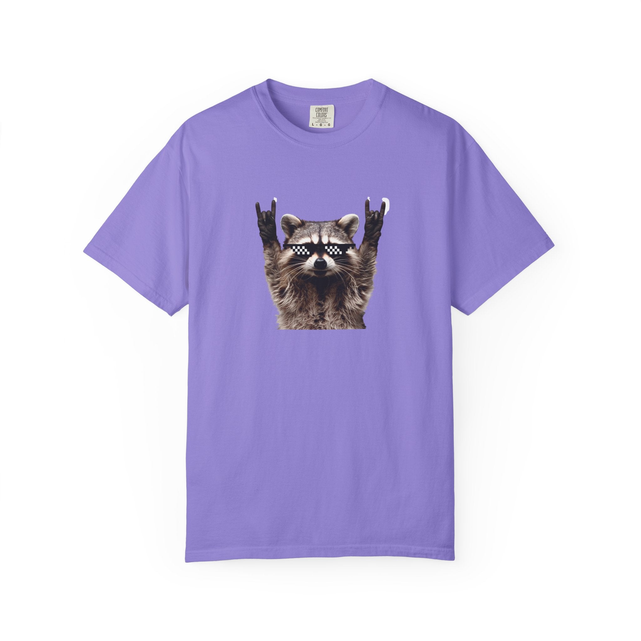 Rock On Raccoon T-Shirt — Cool Sunglasses Graphic Tee