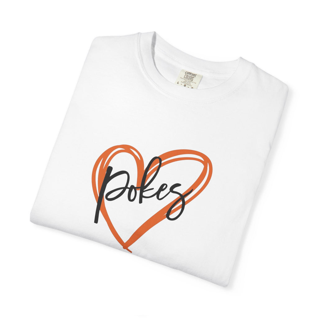 Go Pokes Heart Script T‑Shirt