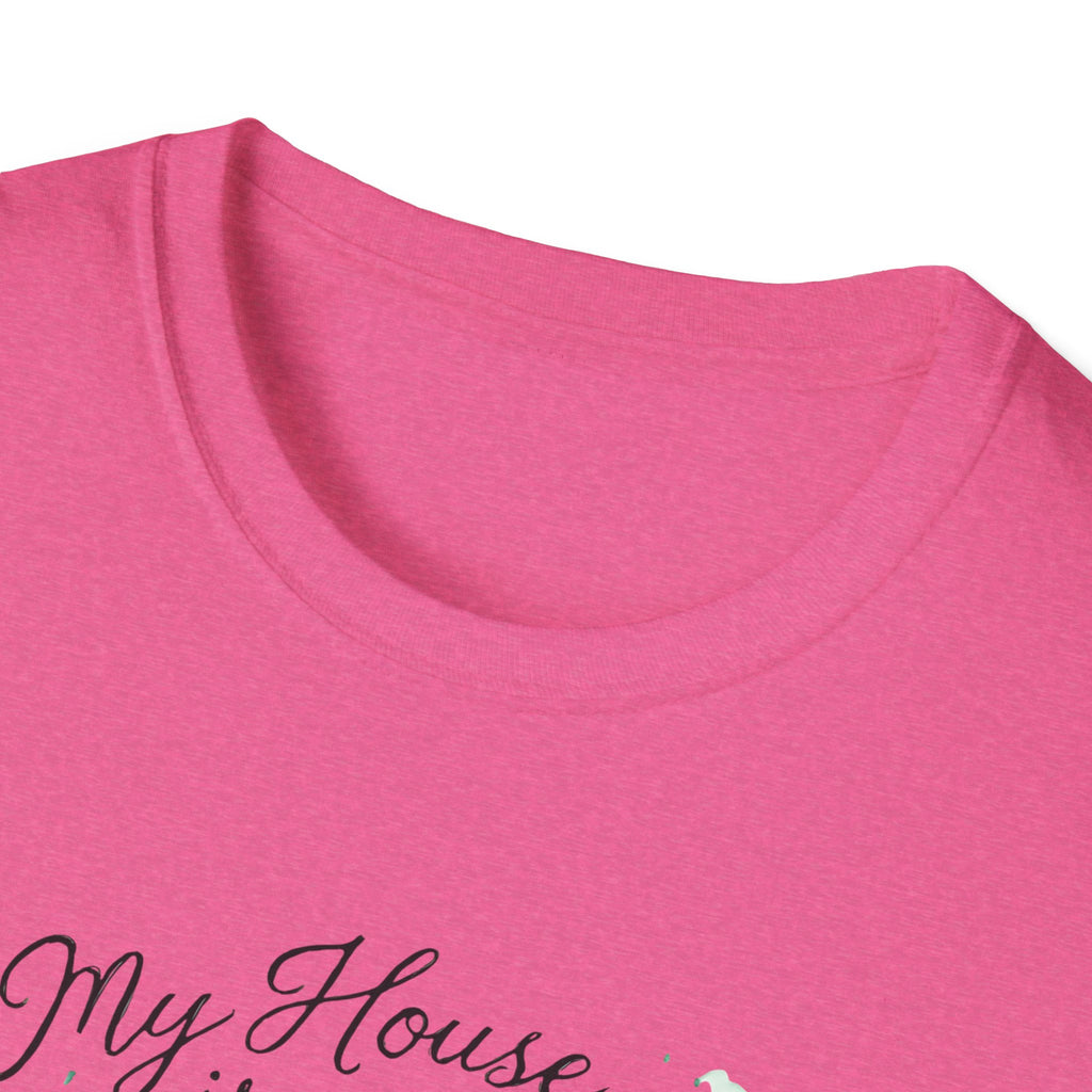 Dog House Watercolor T-Shirt — "My House is a Zoo" Cute Pet Lover Tee