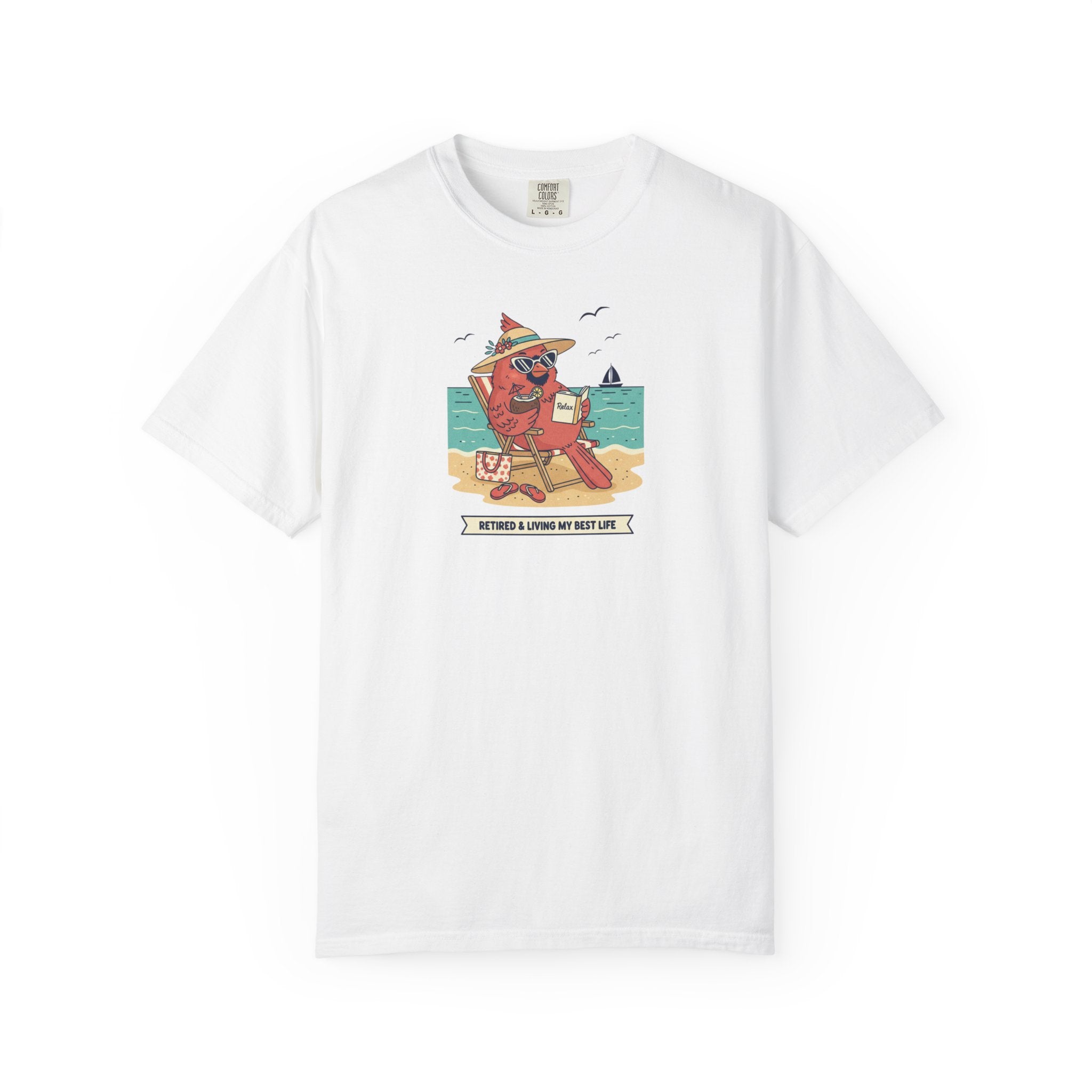 Beach Cardinal Relaxing T-Shirt — Retro Summer Tee