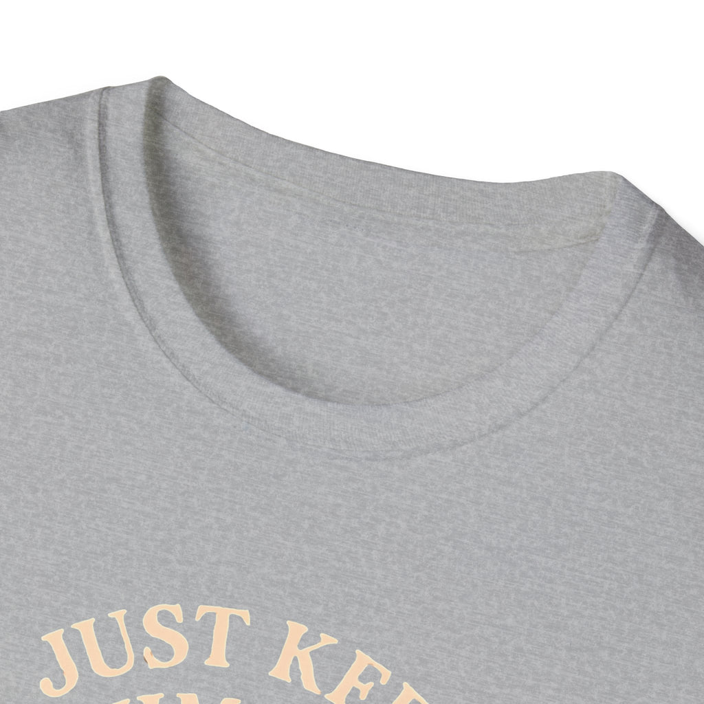 T‑Shirt — "Just Keep Swimming" Orange Fish Graphic Tee