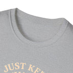 T‑Shirt — "Just Keep Swimming" Orange Fish Graphic Tee