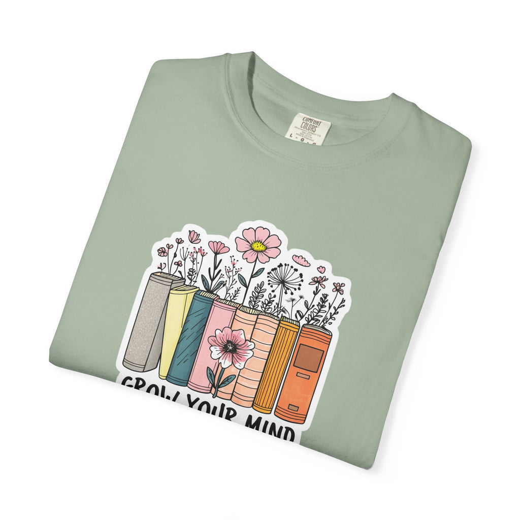 Grow Your Mind Book Stack T-Shirt