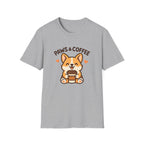 Paws & Coffee Corgi T-Shirt — Cute Dog Lover Coffee Tee