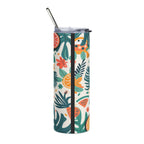 20oz Tumbler — "Hot Mom Summer" Tropical Stainless Steel Travel Cup