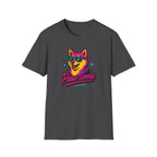 Pawsome Sunglasses Dog T-Shirt – Retro Neon Shiba Graphic Tee