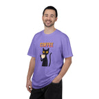 Coffee Cat T-Shirt — Cute Black Cat Holding Coffee Graphic Tee
