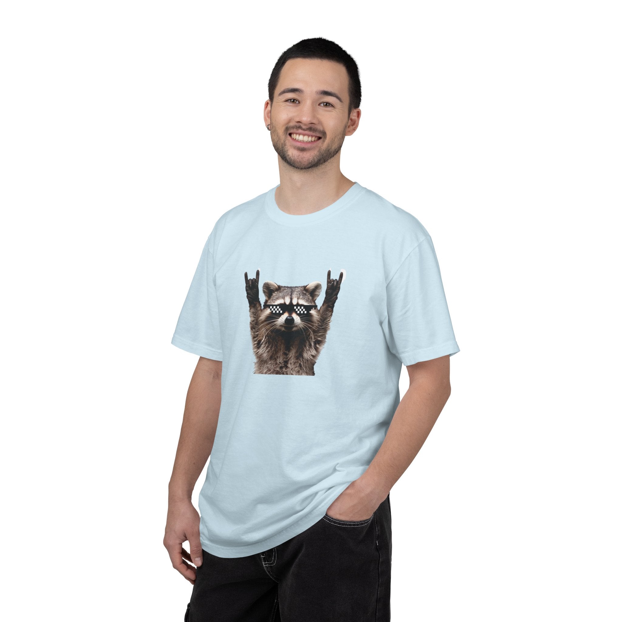 Rock On Raccoon T-Shirt — Cool Sunglasses Graphic Tee