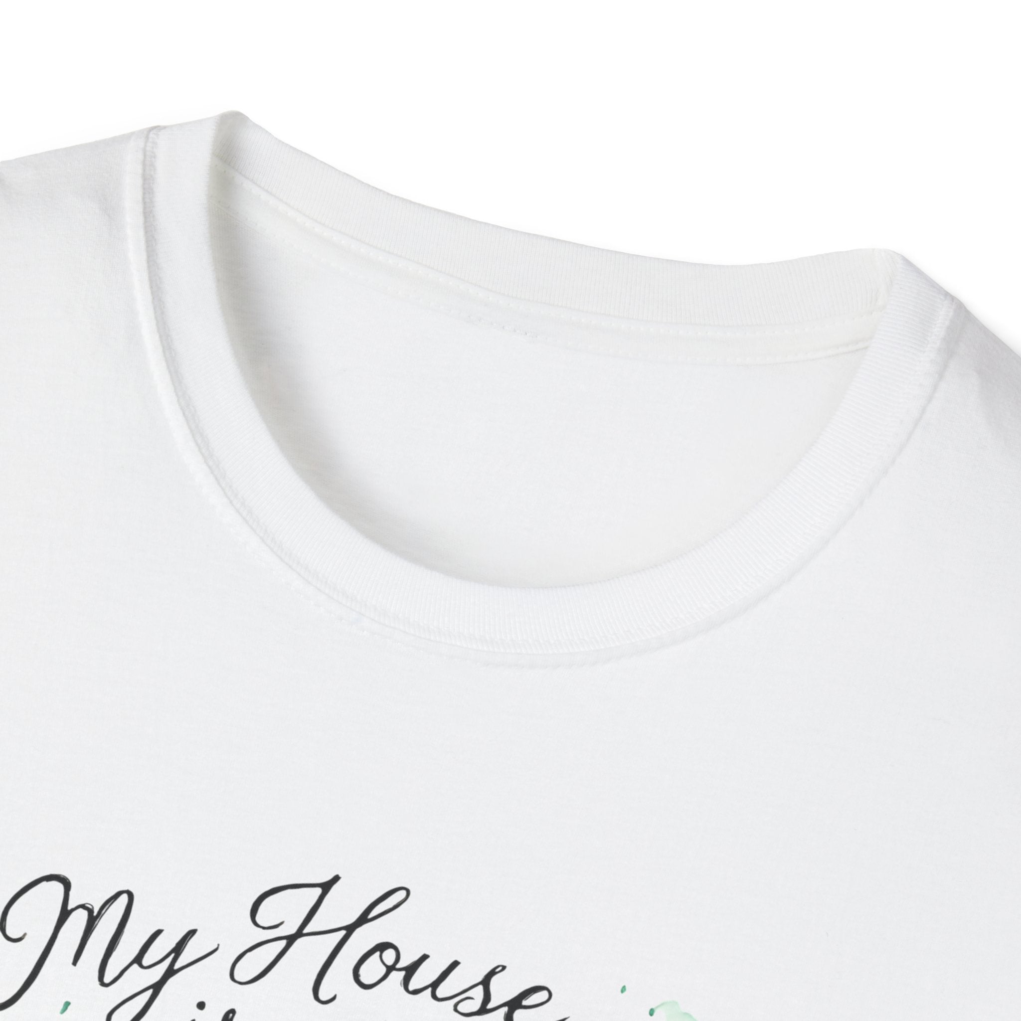 Dog House Watercolor T-Shirt — "My House is a Zoo" Cute Pet Lover Tee