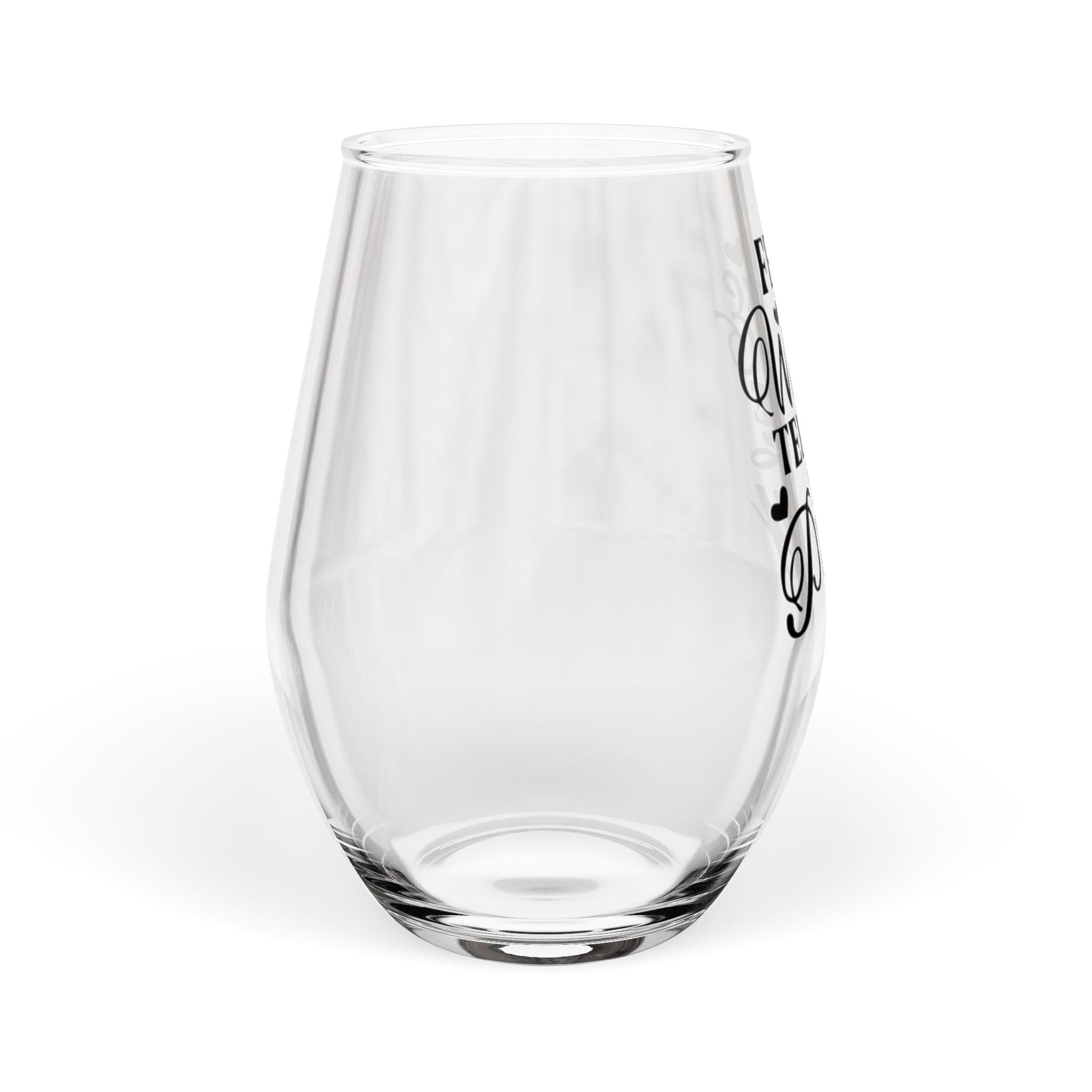 Stemless Wine Glass – "Feed Me Wine & Tell Me I’m Pretty" Funny Glass Gift