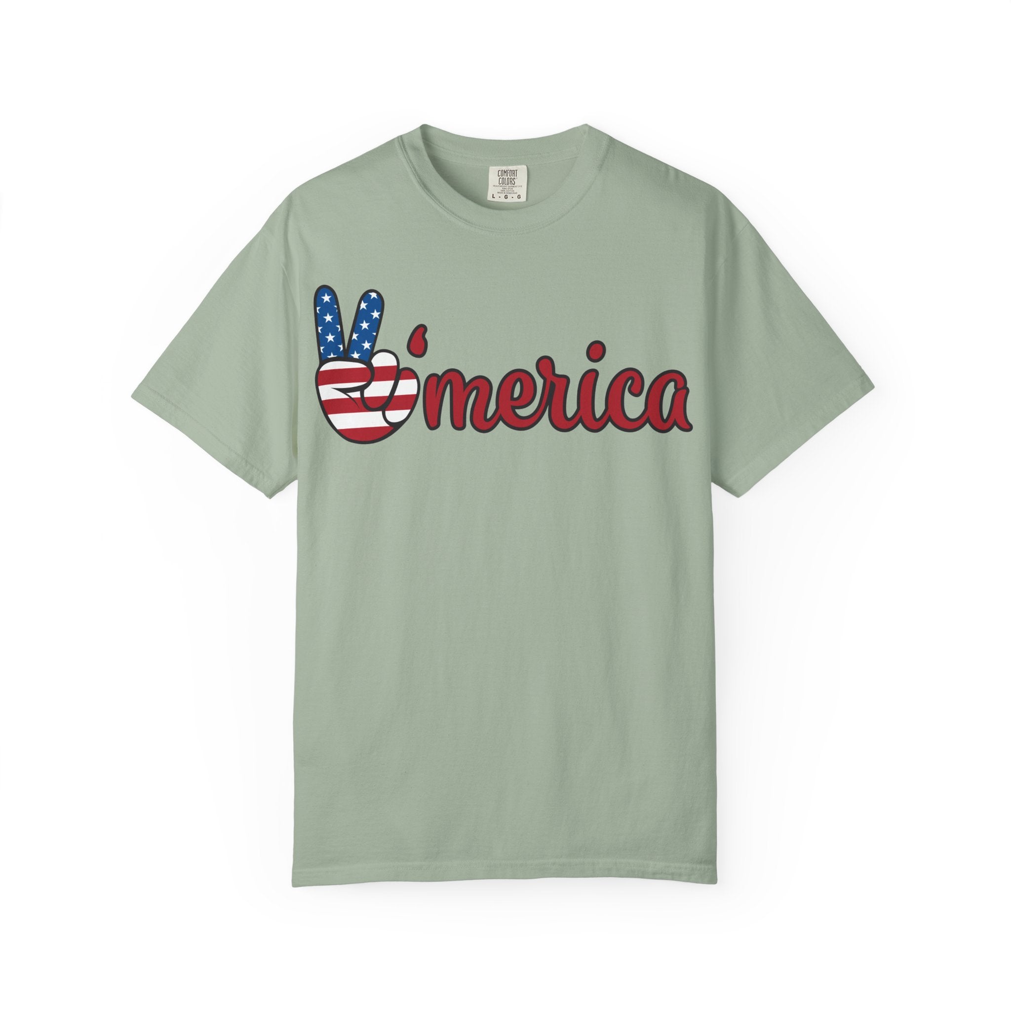 'Merica Peace Sign T-Shirt — Patriotic USA Flag Graphic Tee for 4th of July