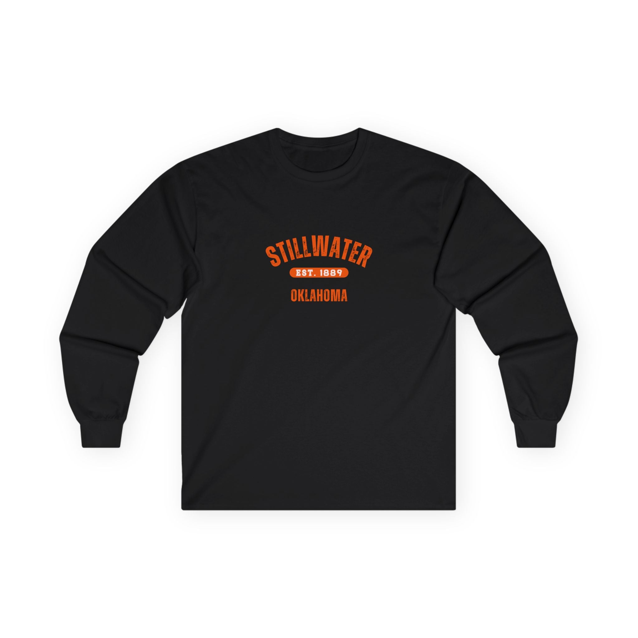 Stillwater Oklahoma Long Sleeve Tee — Vintage Campus Shirt