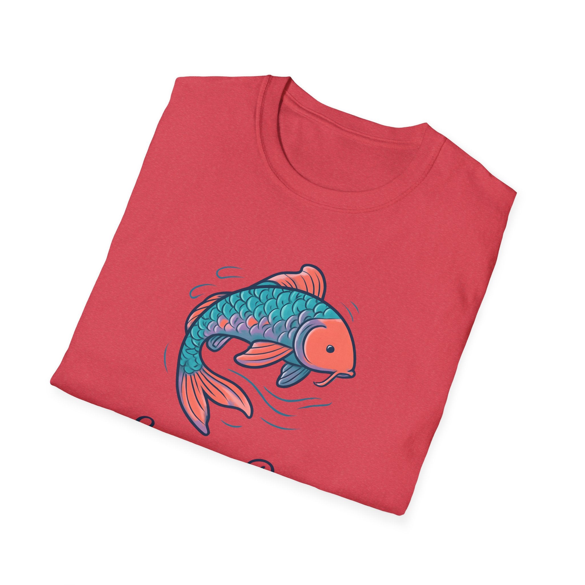 Koi Fish Tee — "Swim in Peace" Relaxed Graphic T-Shirt