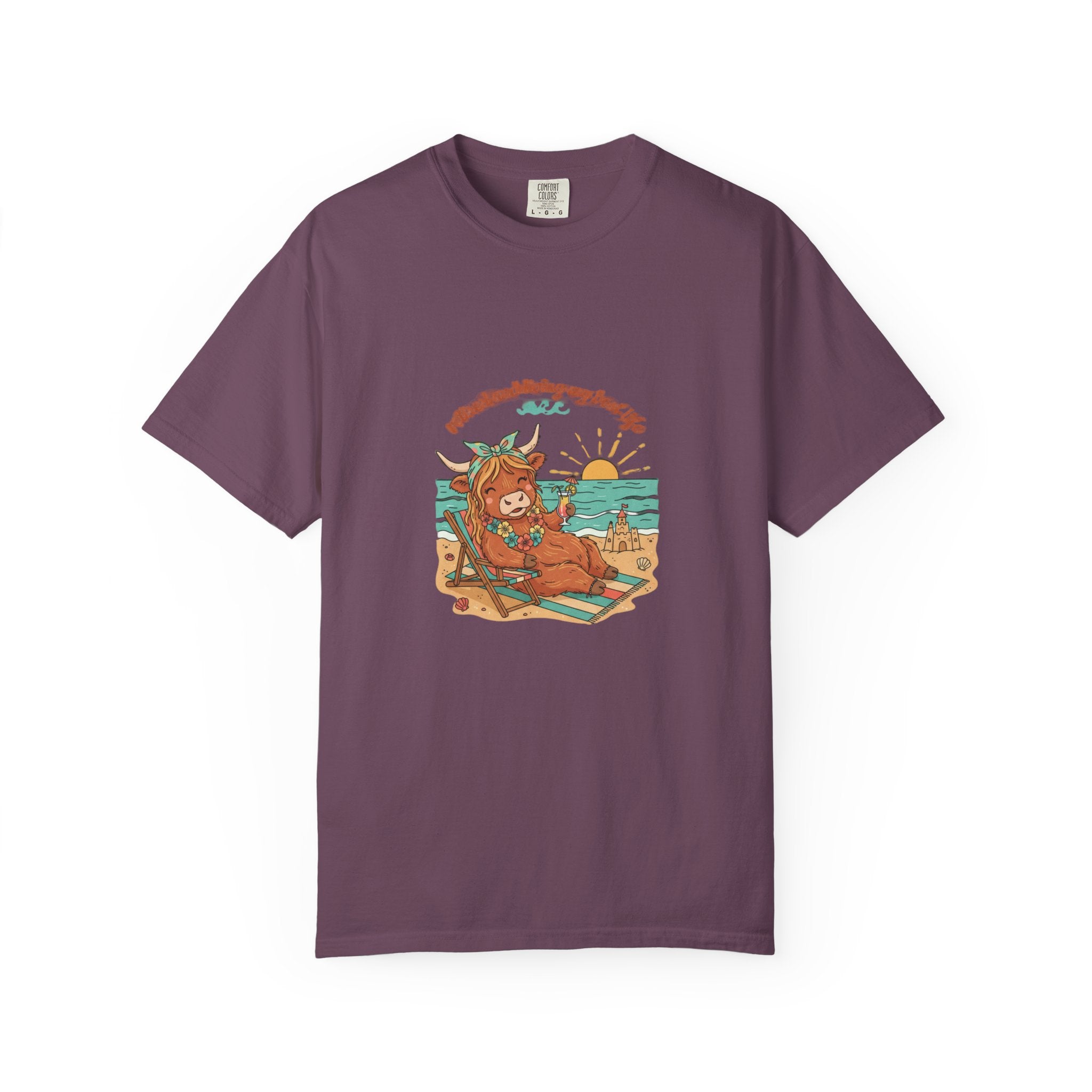 Retired Highland Cow at the Beach T-shirt